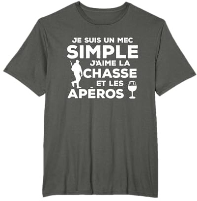 Homme Je Suis Un Mec Simple Drôle De Cadeau Chasse Pour Chasseur Manche courte T-Shirt