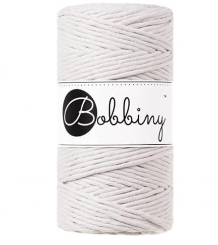 Bobbiny Oeko-Tex Premium Makramee Garn aus ökologischer Baumwolle 3 mm x 100 m (Moonlight)