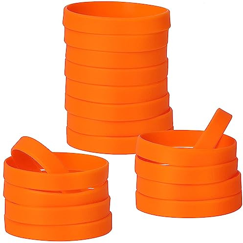 LVNRIDS 50 pcs pulseras elásticas de silicona, pulseras de goma personalizables para fiestas deportivas escolares