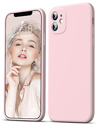 GOODVISH Cover in Silicone Morbida Ultra Sottile Compatibile con iPhone 11 6.1 '',con Protezione per Fotocamera, Custodia Protettiva Antiscivolo progettata per iPhone 11 Telefono Case, Rosa