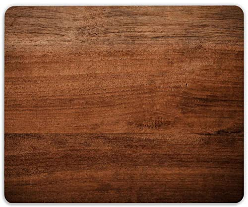 GRAVURZEILE Bedrucktes Mauspad - im Holz Design - Mousepad für Büro & Gaming - rutschfeste Gummi-Unterseite - 23 x 19 cm - strapazierfähig - Geschenk für Arbeit Kollegen & Gamer Farbe Braun