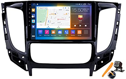 Android 11.0 Coche Estéreo 2 Din Radio para M-itsubishi L200 5 2015-2019 GPS Sat Nav 9'' Pantalla Táctil Vídeo Multimedia Reproductor FM BT Receptor con 4G WiFi SWC DSP Carplay,B,M100S