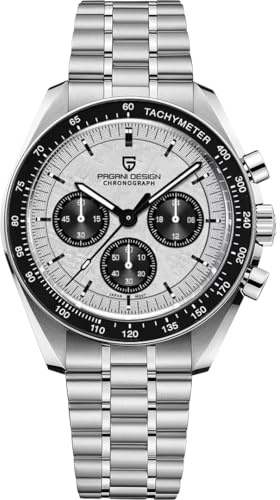Pagani Design 1701 Herren-Armbanduhr, Quarz, Herren-Chronograph, Edelstahl, Sport-Armbanduhr für Herren, wasserdicht, Japanisches VK63-Uhrwerk…
