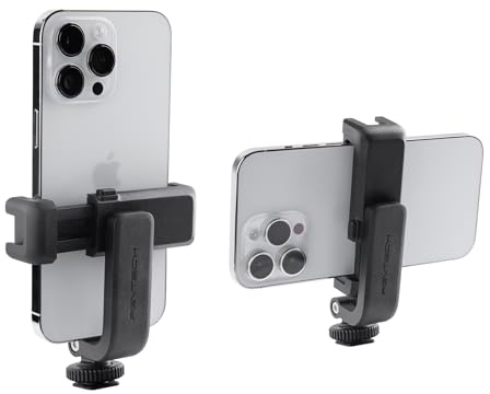 PGYTECH Cold Shoe Handyhalterung kompatibel mit iPhone/Samsung und Anderen Smartphones