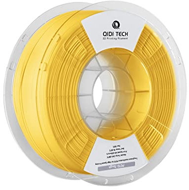 QIDI TECH PETG-Tough 3D Drucker Filament, Zähigkeit PETG Filament 1.75mm, 3D Druck Filament 1kg Spule (2.2lbs), Geeignet für Hochgeschwindigkeitsdruck, Passen die meisten FDM 3D Drucker, Gelb