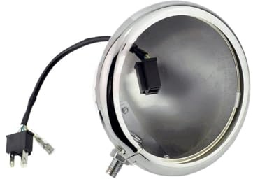 Griglia faro moto 5.75 Moto Faro Alloggiamento Secchio Staffa di Montaggio Per Per Softail Per Sportster XL 1200 Per XL883 Per Dyna Per La Dogana 5 3/4'' Faro Griglia Cappuccio ( Color : Chrome )
