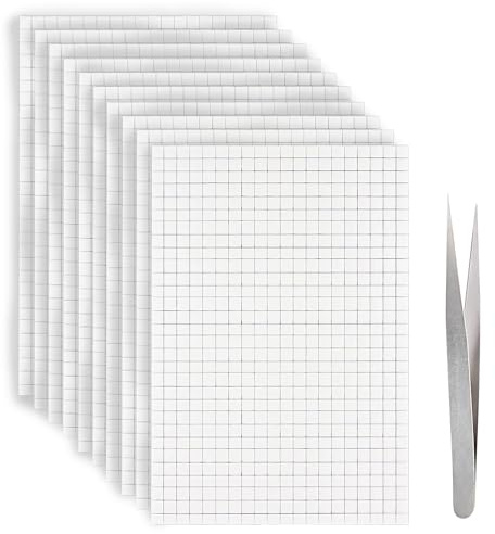 ktxaby 6000Pcs Double Sided Sticky Foam Pads, 5mm 3D Adhesive Foam Pads, White Foam Sticky Pads Foam Sheets for DIY Art,Party, Wedding, Office Supplies (10 Sheets)