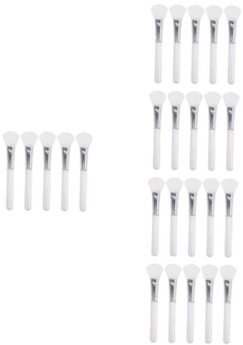 FRCOLOR 25 pinceles transparentes para máscara, aplicadores de maquillaje, cepillo de abanico para la cara, cepillo para aplicar máscara, raspador facial, espátula, gel de sílice, loción corporal,