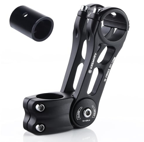 KREMORV Lenkervorbau Fahrrad Vorbau Verstellbar 25.4mm und 31.8mm Vorbau Verstellbar Radfahren 110mm 130mm Fahrrad Vorbau Riser für Mountainbike Rennrad MTB