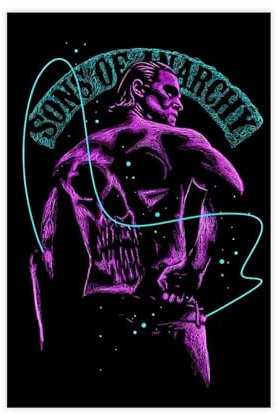 TINGTOEO Jax Teller, Leinwandposter Sons of Anarchy, Wandkunst, Dekordruck, Bild, Gemälde für Wohnzimmer, Schlafzimmer, Dekoration, ungerahmt, 60 x 90 cm