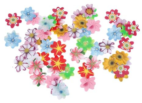 120PCS Essbare Blumen Cupcake Topper, Essbare Kirschblüten Blumendeko Essbare Tortendeko Cupcake Deko Hochzeitstorte Party Dessert Lebensmittel Dekor für Hochzeit Geburtstag Babyparty