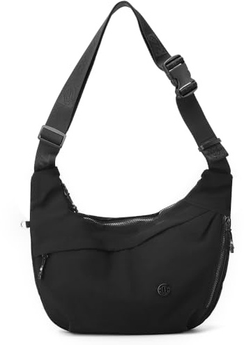Sanxiner Borse a tracolla a mezzaluna da donna, morbida, in nylon, capiente, a forma di gnocco
