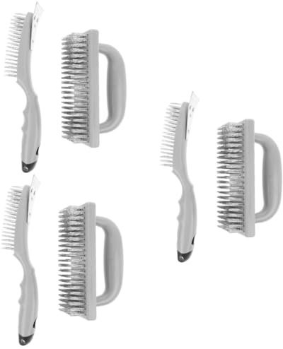 HANABASS 6pièces Brosse De Nettoyage pour Barbecue Accessoire De Multifonctionnel avec Poignée Outil pour Entretien De Grills BBQ