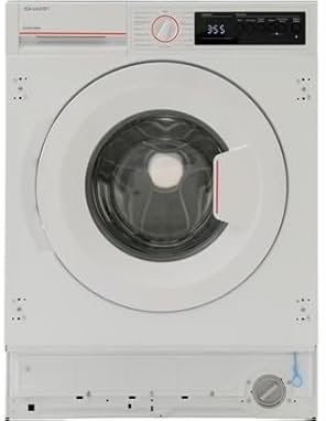 SHARP Lavadora empotrable ESNIB714BWNA, 7 kgs, 15 programas, 1400 RPM