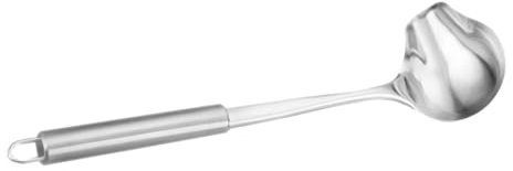 COLLBATH Stainless Steel Small Sauce Spoon Pouring Spout, Multi-Functional Metal Gravy Ladle for Cooking and Serving, Portable Soup Ladle Suitable for Kitchen Use