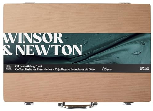 W&N Set di colori a olio Winton in valigetta di legno - Confezione regalo di colori a olio essenziali