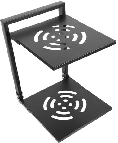 Cabilock Double Layer Pot Rack Kitchen Storage Organizer Tiered Shelf for Pan Organizer Space Saving Corner Display Shelf Wear-resistant Home Accessory