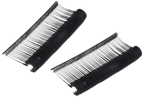 QUARKZMAN 1000 Stück Heftfäden Etikettierpistole, 25mm Tag Pins, Schwarz | Standard aus Kunststoff Karton Etiketten mit Loch, Etikettierung von Kleidung und Textil