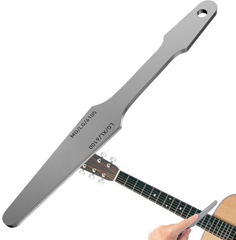 Bund-Abrichtfeile, Krönungsfeilen-Werkzeug, Gitarren-Nivellierwerkzeug, präzise Bundkrönung, robust und langlebig, 20 x 3 cm/7,87 x 1,18 Zoll, für Elektro-, Akustik- und Bassgitarren