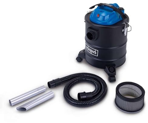 Scheppach - Aspirador eléctrico de cenizas AVC25 - 1300 W - Aspirador de ceniza 3 en 1 - Bandeja de recuperación 20 L - Potencia de succión 20 kPa - Función de soplador - Filtros y boquillas Incluidos