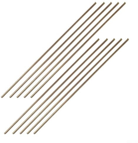 Besttoolifes 25 Pcs Brass Welding Rods 1.6 mm 2 mm 2.5 mm 3 mm Brazing Rods For DIY Craft Drift Punches Handle Lathe(2.0mm)