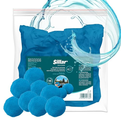 Sillar 700g Bolas Depuradora Piscina, Bolas Filtro Piscina Reutilizable, Depuradora, Arena Material Filtro Duradero para Piscina Compatible con Muchas Bombas de Piscina con Iones de Plata