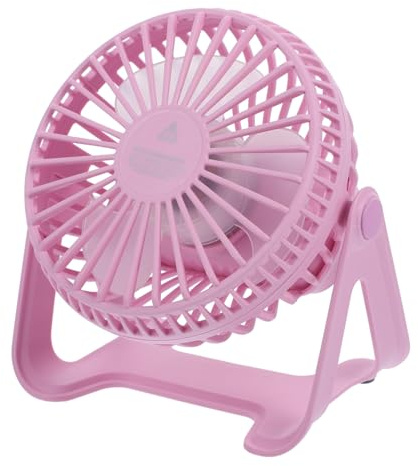 Uonlytech Ventilador Portátil de Escritorio USB Recargable Mini Ventilador Silencioso y para Oficina Dormitorio y Hogar Color Rosa