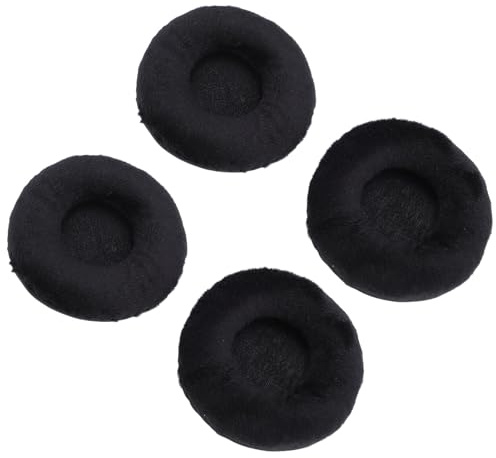 BONKZEBU 4st Bekväma öronkuddar i Sammet Öronkuddar för Hörlurar/headset för Musikentusiaster (Svart)
