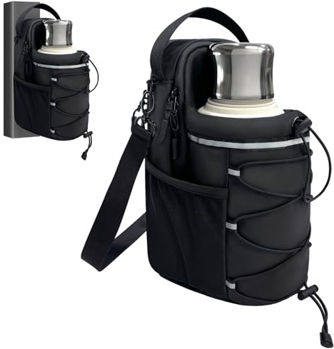 LEOANITTY Magnetic Gym Bag, Magnetische Wasserflasche Tasche Gym, Magnetische Sporttasche mit Flaschenhalter 0.5-1.5L