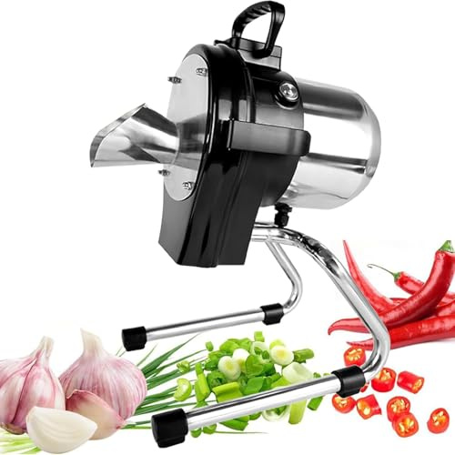 ZYLDDS Trancheuse à oignons Verts Professionnelle, Hachoir à oignons Nouveaux, Coupe-légumes électrique 110 W, Coupe-poireaux électrique 6 000 Coups par Minute pour ail,Piment 110LK