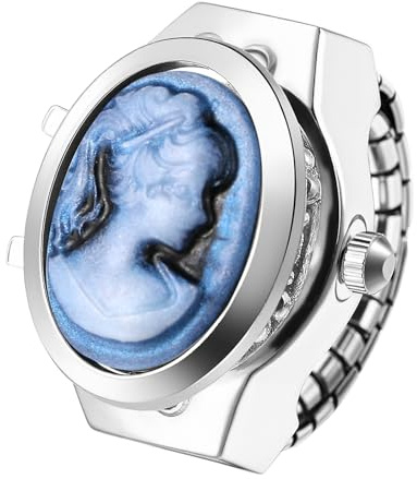 Avaner Ringuhr Damen Elastisches Armband: Moderne Fingeruhr Arabischen Ziffern Frauenuhr Analog Quarzuhr Geschenk für Frauen Perfekt für Arbeit Freizeit