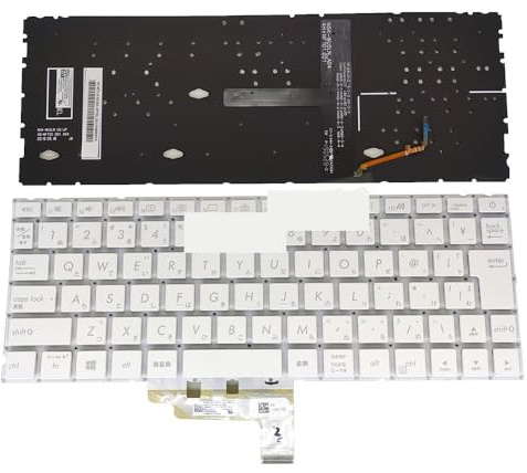 CHUOZSW Russische JP UK Backlit tastaturen für ASUS für Zenbook 13 UX334 UX334FL UX334FA blau Japanischen Laptop Tastatur 0KNB0 1620JP00 162HJP00(JP White)