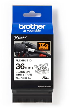 Brother TZEFX261 Thermodirektdrucktechnologie Schwarz/Weiß