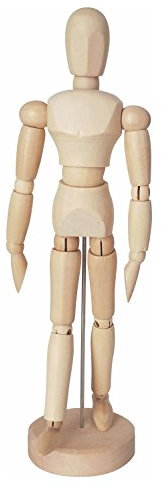 KREUL 4157 - Solo Goya Modellpuppe aus Holz, unisex, ca. 20 cm groß, mit verstellbaren Gliedmaßen auf stabilem Standfuß, ideal als Vorlage zum Zeichnen