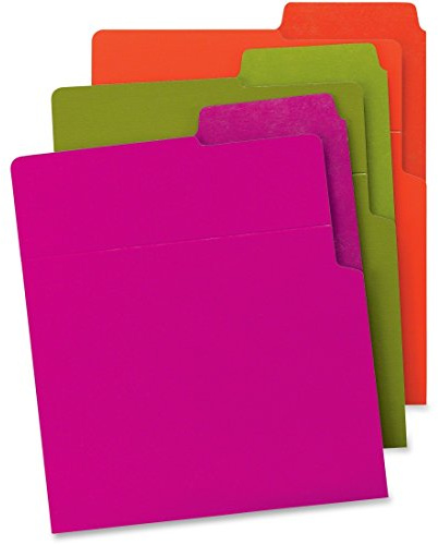 Smead Organized Up Carpetas verticales pesadas, pestañas dobles, tamaño carta, tonos brillantes, 6 por paquete (75406)