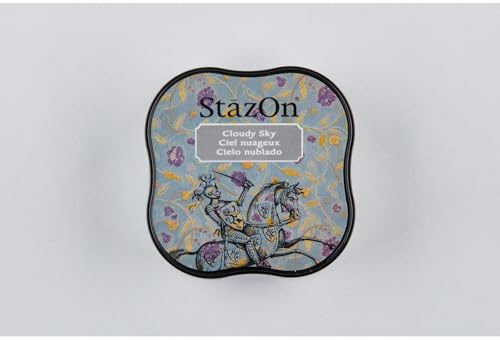 Tsukineko Stazon Midi Pad, Cherry Pink Parent Cloudy Sky, Wolkiger Himmel