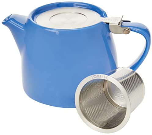 Forlife FST-400-BLU - Teiera in ceramica, 400 ml, colore: Blu