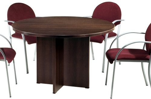 Mesa de Reuniones, Redonda. 120cm Ø. Color Wengue.