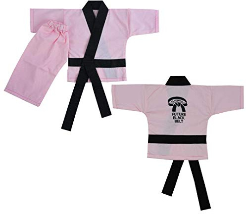 Playwell Martial Arts Gifts - Pink Baby Girl Karate Uniform (Infant suit) (1-2 Years)