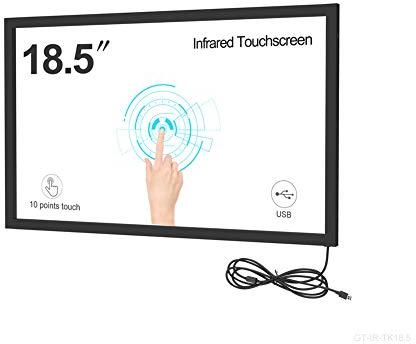 GreenTouch 18.5 Inch Multi IR Touch Screen, Interactive Infrared Touch Screen Panel, IR Touch Bezel with 3mm Thickness Tempered Glass…