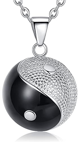 EUDORA Harmony Ball Arbre de vie Collier Bola de Groessesse, Collier musique souhaitant carillon Bell pendentif pour les femmes dames Noël cadeau bijoux, 114cm & 76cm