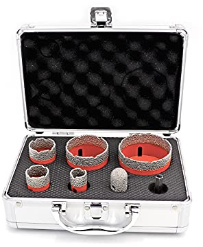 Diamant Bohrkrone 20/28/35/55/68mm Fliesenbohrersets 20mm Fingerfräser Sechskantschaft Adapter für Porzellan Keramik Fliese Granit Marmor