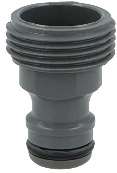 Amig - Adattatore Maschio Per Unione Del Rubinetto Con Tubo,3/4'',Connessione Veloce E Facile Per Tubi D'Acqua,Unione Filettata,Plastica Abs E Gomma,Grigio R03