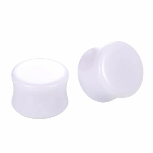 Decentraland 2 st svarta öronproppar i akryl öronproppar expanderare piercing smycken 8 g (3 mm), 1/2(12mm), Akryl