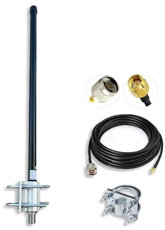 ADS-B Antenna 1090MHz 978MHz Antenna N-Type Female Omnidirectional Fiberglass Indoor/Outdoor High Gain 6DBi ADS-B Receiver RTL SDR Software Defined Radio USB Stick Dongle Tuner Receiver