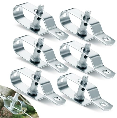 Ziamzra 6 Stück Drahtspanner 95mm Zaunspanner Verzinkt Maschendrahtzaun Spanndraht Zauneinsteller für Spanndrahthalter Zaundraht Drahtseile Garten Wildzaun Weidezaun Wäscheleine Edelstahlkabel