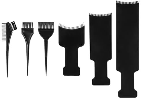 Balayage Brett Haarfärbepinsel Set 6-Teiliges Strähnenbrett Haarfärbebrett Kunststoff FäRbepinsel Mit Kamm Zum Färben Von Haaren Profi DIY Haarfärbe Set Für Salon Und Hause