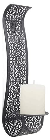 ENGENDER Portavelas Soporte de Pared de Pared de Hierro Forjado nórdico Candelador Colgante de Pared Adecuado for Sala de Estar Decoración del Comedor del baño Candelero