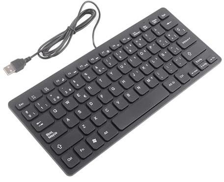 Mini Clavier Espagnol Portable Filaire, Interface USB pour Ordinateur de Bureau Ultra Fin 78, Accessoires Professionnels
