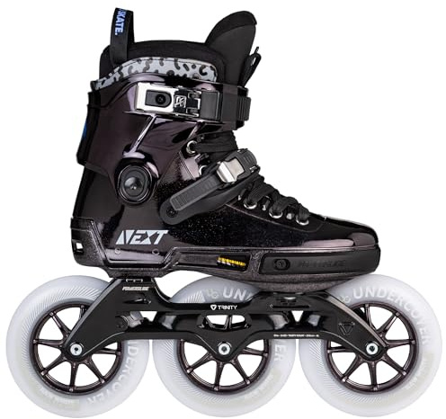 Powerslide Next 30th Anniversary 125 Inline Skate, 3-Wheels, in schwarz/Chrom für Urban